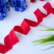 Бейка стрейч, резинка-пополамка, 20 мм, красный, 3584ТР img