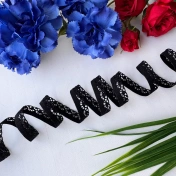 Отделочная резинка стрейч, 5 мм, черный артикул 3672ТР img