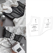 Выкройка корсета, размер 80 в формате PDF, артикул 38ВК img