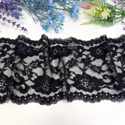 Кружево не стрейч, черное, ширина 15 см, арт. 1947К img
