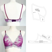Базовая выкройка без каркасного бюстгальтера , размер 90АА в формате PDF, артикул 54ВК img