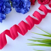 Бейка стрейч, резинка-пополамка, 15 мм, красный, 3601ТР img