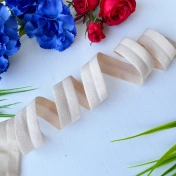 Бейка стрейч, резинка-пополамка, 20 мм, бежевый, 3580ТР img