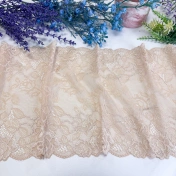 Кружево не стрейч, бежевое, шир. 22 см, арт. 1936К img