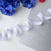 Бейка стрейч, резинка-поламка, 15 мм, белый, артикул 3623ТР img