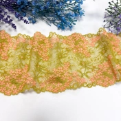 Кружево стрейч, зеленое, шир. 15 см, арт. 1935К img