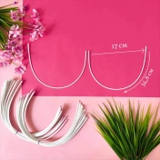 Каркасы (косточки) для бюстгальтера балконет, Arta-F ТИП 4- 140, 348мм, артикул 611Ф img