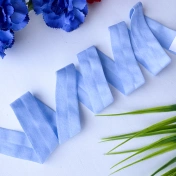 Бейка стрейч, резинка-пополамка, 20 мм, голубой, 3595ТР img