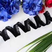 Отделочная резинка стрейч, 8 мм, черный артикул 3655ТР img